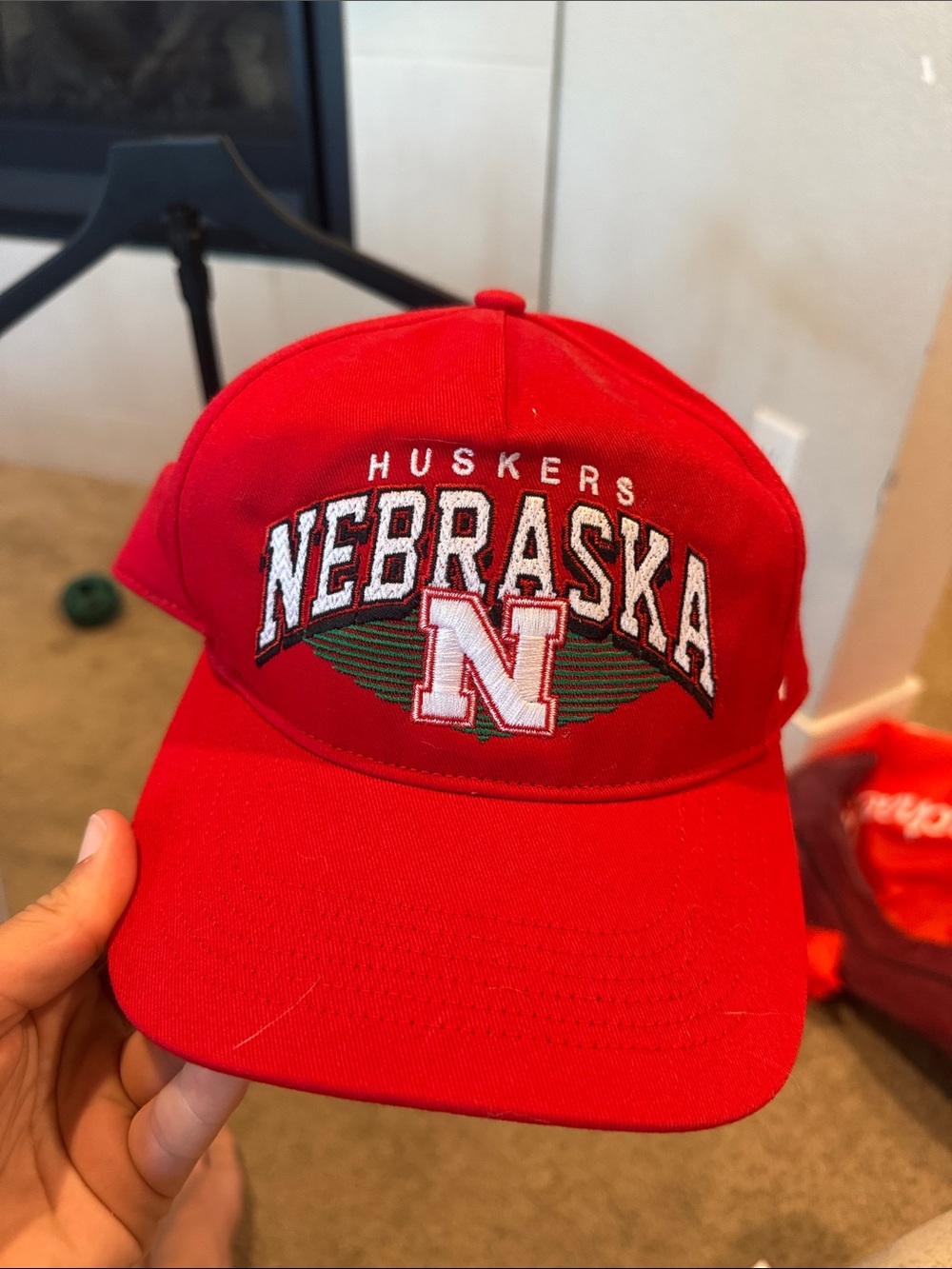 Nebraska Huskers Red Baseball Cap - Official Team Graphic